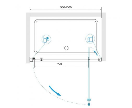 Душевая дверь RGW PA-105 100 прозрачное_, изображение 2