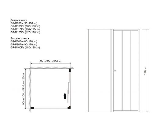 Боковая стенка Grossman GR-P90 Falcon 90х190 см_, изображение 3