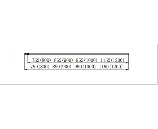 Душевая перегородка Aquatek AQ WIW 10020CH Walk in с держателем 1000x2000 профиль хром стекло прозрачное_, изображение 4