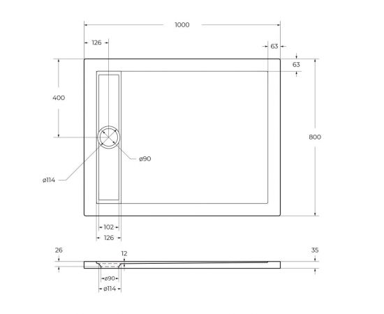 Акриловый поддон BelBagno TRAY-BB-DUE-A-100-4-W0_, изображение 14