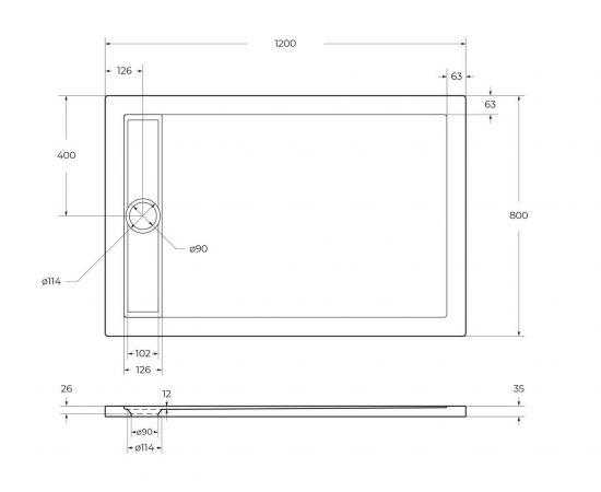 Акриловый поддон BelBagno TRAY-BB-DUE-AH-120/80-4-W0_, изображение 14