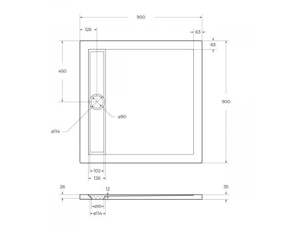 Акриловый поддон BelBagno TRAY-BB-DUE-A-90-4-W0_, изображение 14