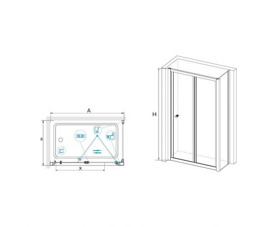 Душевой уголок RGW Classic CL-41-1 (CL-21 + Z-060-1) 0409411758-011_, изображение 2