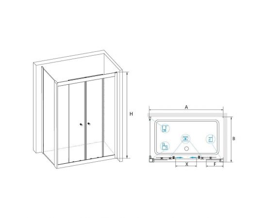 Душевой уголок RGW Classic CL-43-1 (CL-10 + Z-060-1) 0409431130-011_, изображение 2