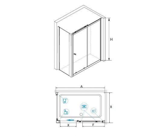 Душевой уголок RGW Classic CL-45-1 (CL-12 + Z-060-1) 040945148-011_, изображение 2