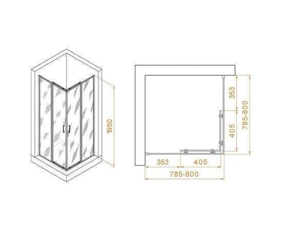 Душевой уголок RGW Passage PA-030B 3508103088-14_, изображение 2