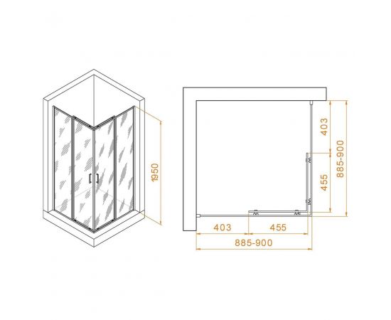 Душевой уголок RGW Passage PA-030B 3508103099-14_, изображение 2