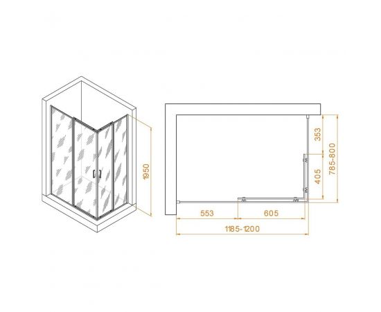 Душевой уголок RGW Passage PA-040B 3508104082-14_, изображение 2