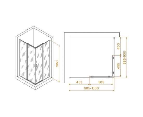 Душевой уголок RGW Passage PA-040B 3508104090-14_, изображение 2