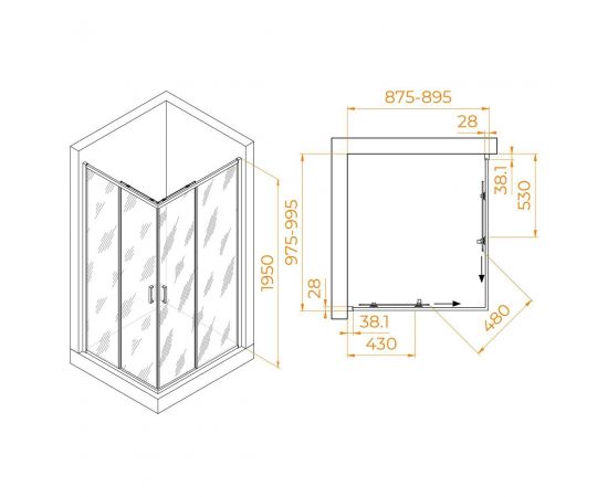 Душевой уголок RGW Passage PA-246B 030824690-14_, изображение 2