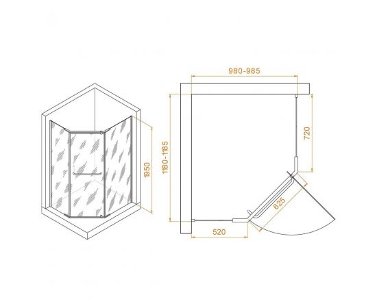 Душевой уголок RGW Passage PA-091B 35089102-14_, изображение 2