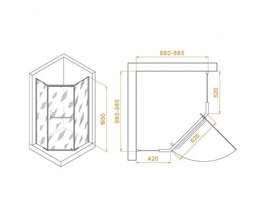 Душевой уголок RGW Passage PA-091B 35089190-14_, изображение 2