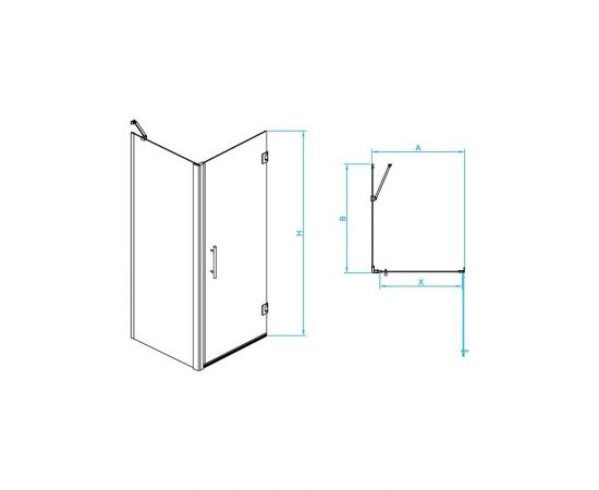 Душевой уголок RGW Passage PA-36B (PA-06B + Z-050-2B + держатель O-204B) 41083667-014_, изображение 2