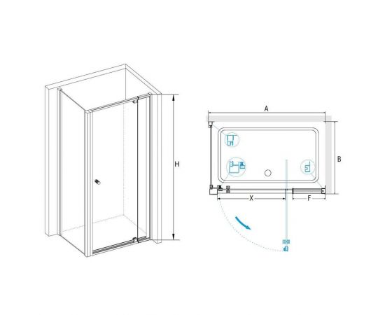 Душевой уголок RGW Passage PA-44 (PA-02 + Z-050-1) 41084490-011_, изображение 2