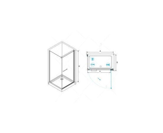 Душевой уголок RGW Passage PA-48-1 (PA-03 + Z-060-1 + держатель) 040848178-011_, изображение 2