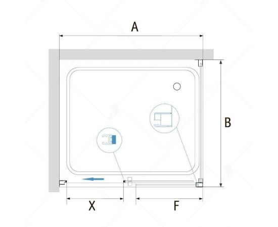 Душевой уголок RGW Passage PA-76-1B (PA-016B + Z-060-2B) 350876130-14_, изображение 2