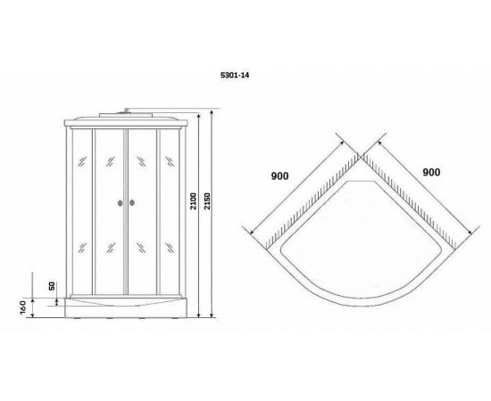 Душевая кабина Niagara NG-5301-14 900х900х2150_, изображение 4