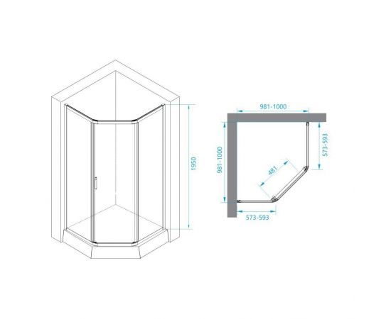 Душевой уголок RGW Passage PA-86B 38088600-14_, изображение 3