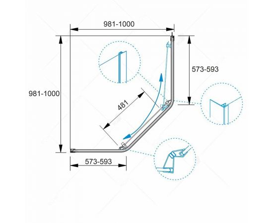 Душевой уголок RGW Passage PA-86B 38088600-14_, изображение 4