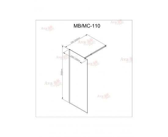 Душевая перегородка AvaCan MB110 MT_, изображение 10