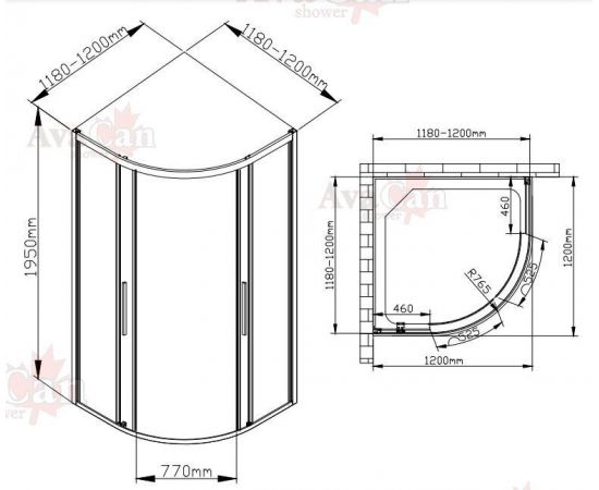 Душевой уголок AvaCan HB 120 MT_, изображение 11