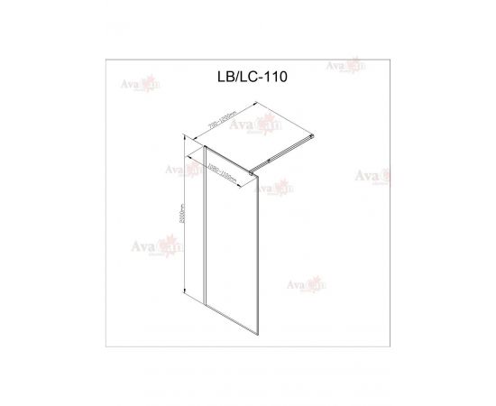 Душевая перегородка AvaCan LB 110 MT_, изображение 4