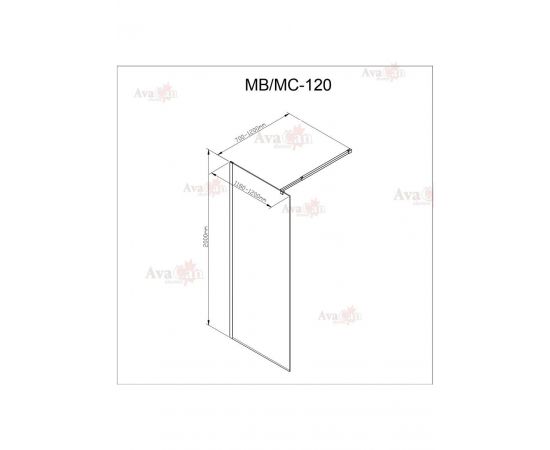 Душевая перегородка AvaCan MC120 MT_, изображение 7