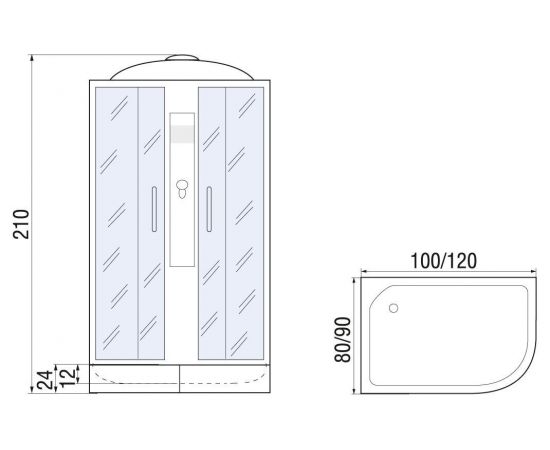Душевая кабина River Desna 120/90/24 MT R_, изображение 12