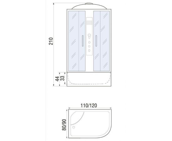 Душевая кабина River Dunay 120/80/44 MT L_, изображение 14