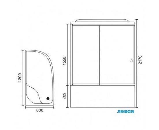 Душевая кабина Royal Bath 8120BK2-T L_, изображение 3