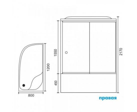 Душевая кабина Royal Bath 8120BK2-T R_, изображение 3