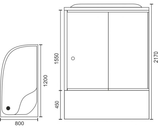 Душевая кабина Royal Bath 8120BK1-T R_, изображение 5