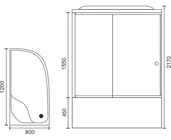 Душевая кабина Royal Bath 8120BK1-M L_, изображение 5