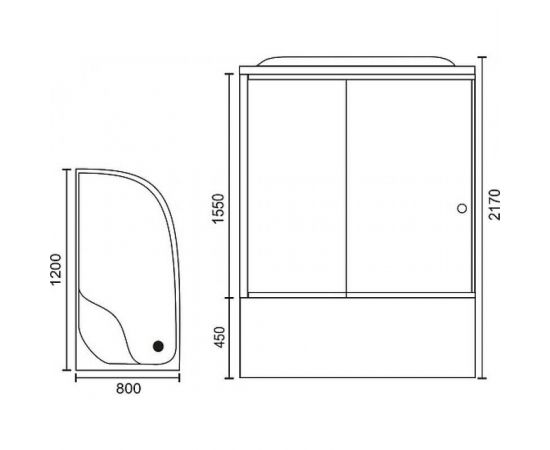 Душевая кабина Royal Bath 8120BK3-WT L_, изображение 9