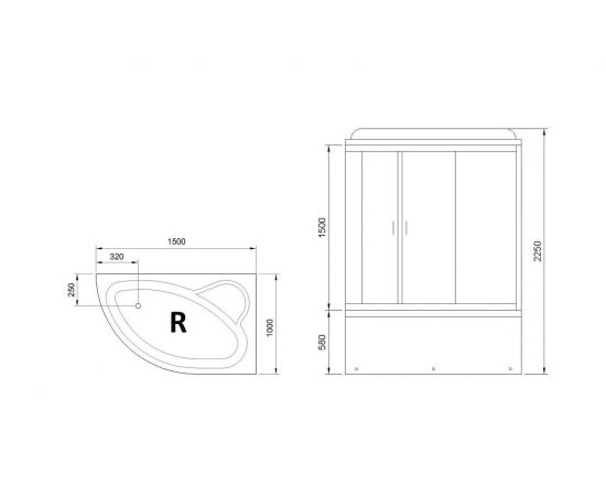 Душевая кабина Royal Bath RB 150ALP-T, правая_, изображение 8