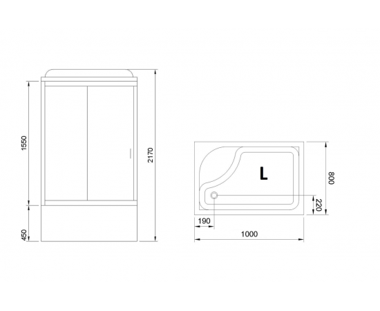 Душевая кабина Royal Bath  RB 8100BP5-WT, левая_, изображение 3