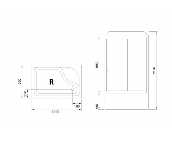 Душевая кабина Royal Bath  RB 8100BP5-WT, правая_, изображение 3