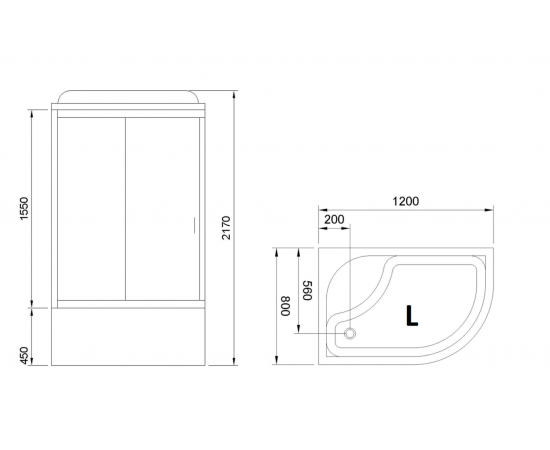 Душевая кабина Royal Bath RB 8120BK3-BT, левая_, изображение 3