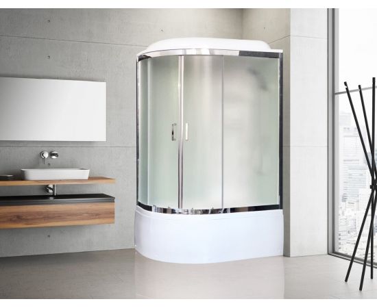 Душевая кабина Royal Bath 8120BK3-WC-CH (белое/матовое) правая 120x80x217_, изображение 2