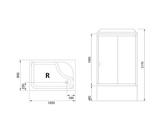 Душевая кабина Royal Bath  RB 8120BP1-M, правая_, изображение 5