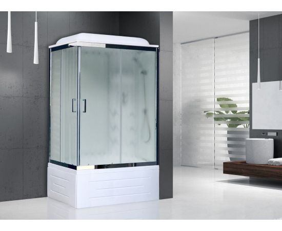 Душевая кабина Royal Bath 8120BP3-WC-CH (белое/матовое) правая 120x80x217_, изображение 2