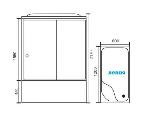 Душевая кабина Royal Bath 8120BP6-WC-CH (белое/матовое) левая 120x80x217_, изображение 5