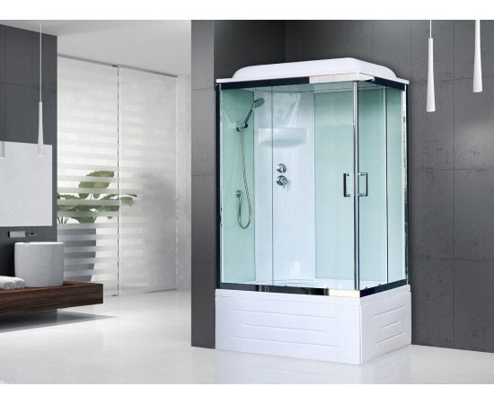 Душевая кабина Royal Bath 8120BP6-WT-CH (белое/прозрачное) левая 120x80x217_, изображение 2