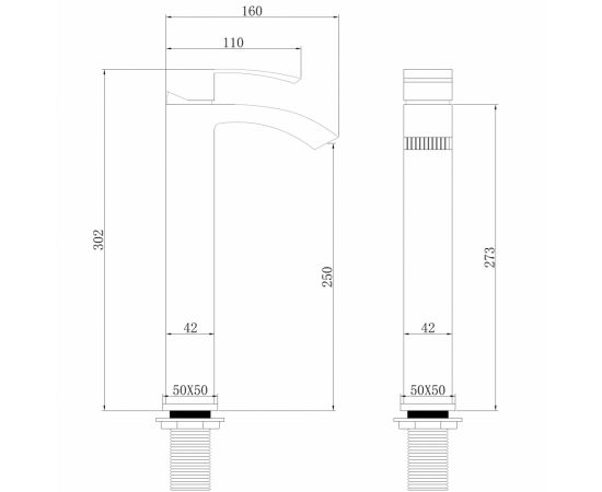 Смеситель ABBER Wasserfall AF8611G для накладной раковины золото матовое_, изображение 3