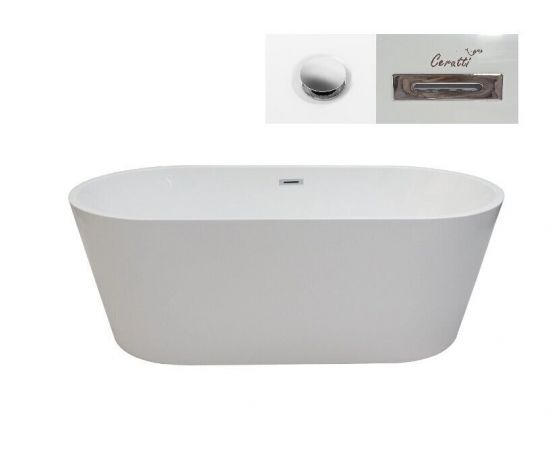 Ванна Ceruttispa RESIA150 акриловая отдельностоящая 1500x750x580_, изображение 4