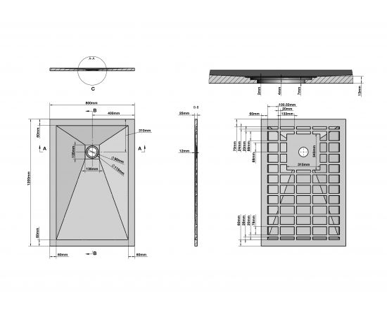 Душевой поддон Grossman 80х120х2,5 GR-S280120Q_, изображение 8