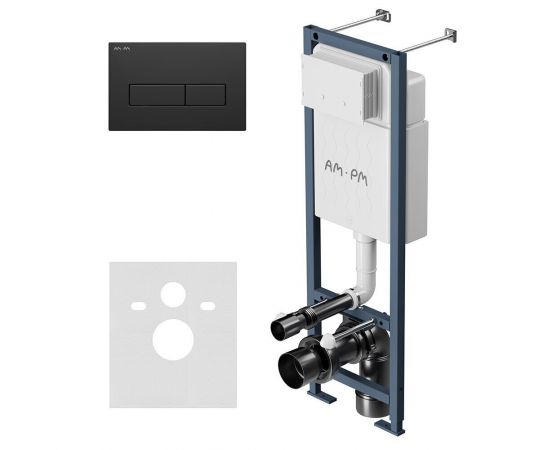 Инсталляция для подвесного унитаза Am.Pm ErgoFit I012711.0338 с клавишей ErgoFit M черный матовый_, изображение 2