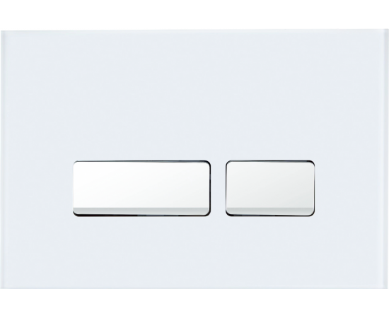Кнопка Ceruttispa CR06WH смыва для инсталляций белая из закаленного стекла_