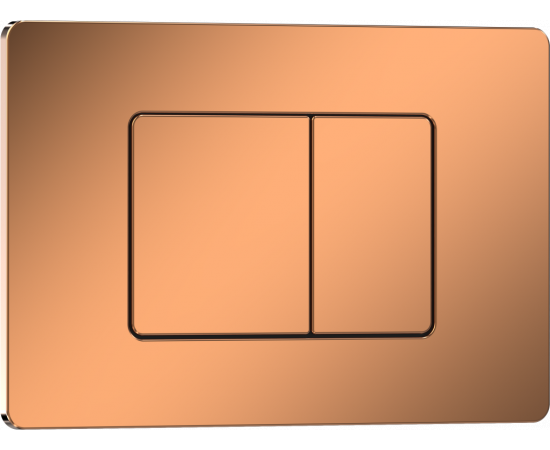Клавиша смыва IBERICA BLANCA INOX-C 246х165 мм розовое золото глянцевый нержавеющая сталь_