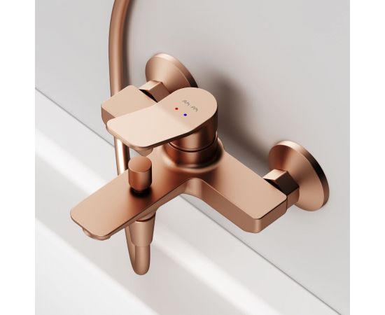 Cмеситель Am.Pm X-Joy F85A10044 для ванны и душа розовое золото_, изображение 5